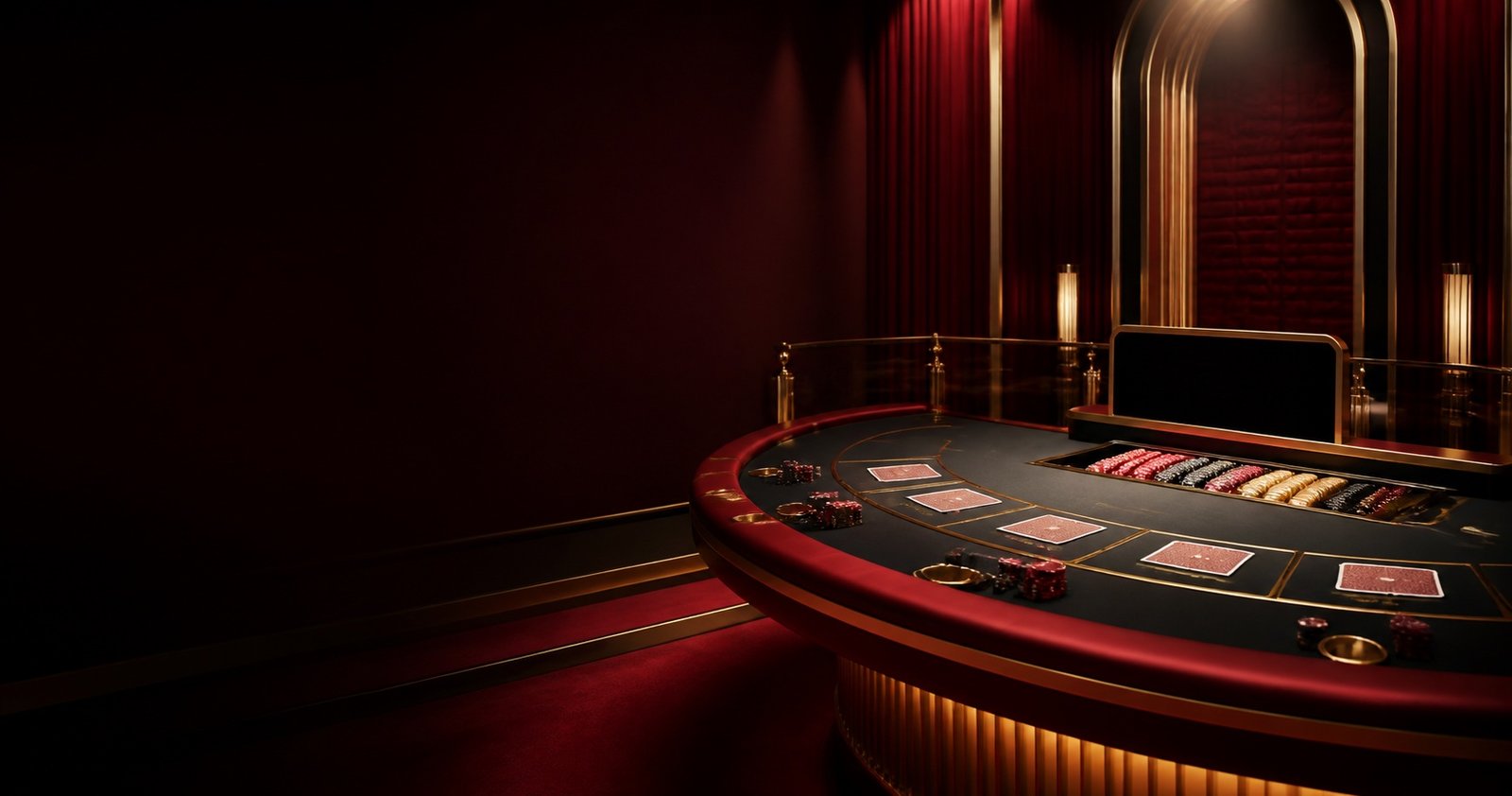 Burgundy and gold ATAS Live Casino category banner with premium table settings